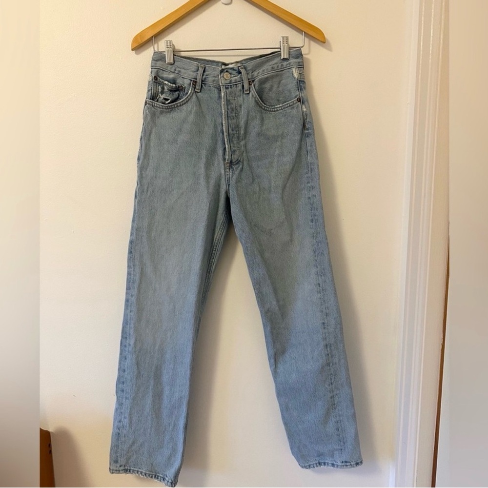 Agolde 90s Organic Cotton Light Wash Straight Leg Jeans | Size 25